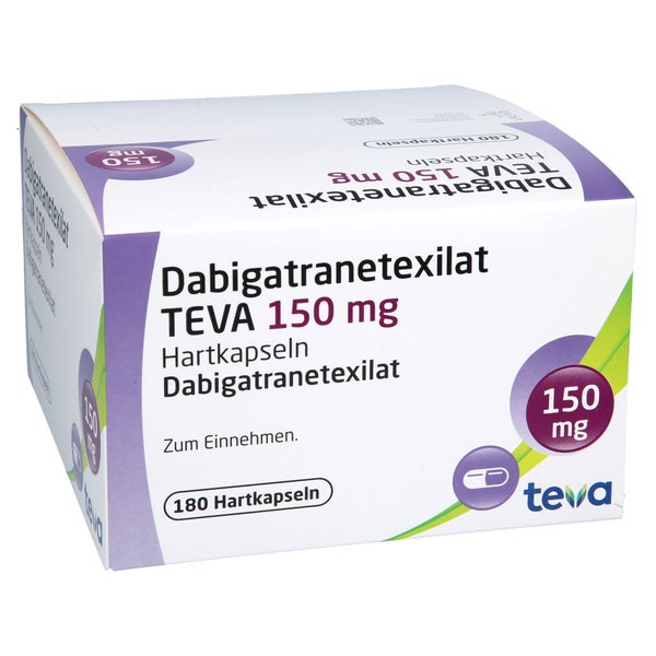 Dabigatranetexilat Teva 150 Mg Hartkapseln 180 St
