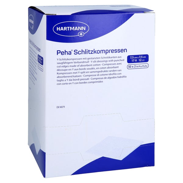 Peha Schlitzkompressen 7.5x7.5 Cm Steril 50X2 St