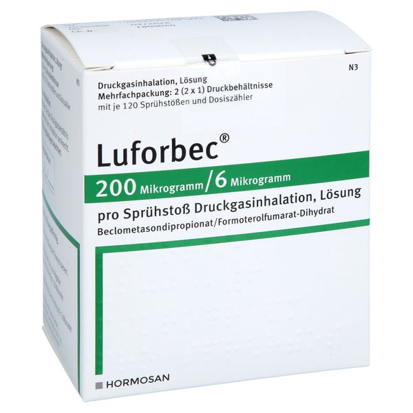 Luforbec 200 µg/6 µg 120 Hub Dosieraerosol 2 St