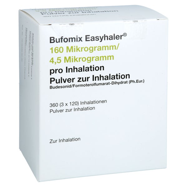 Bufomix Easyhaler 160/4,5 µg/dosis 3x120ed Inh.-p. 3 St