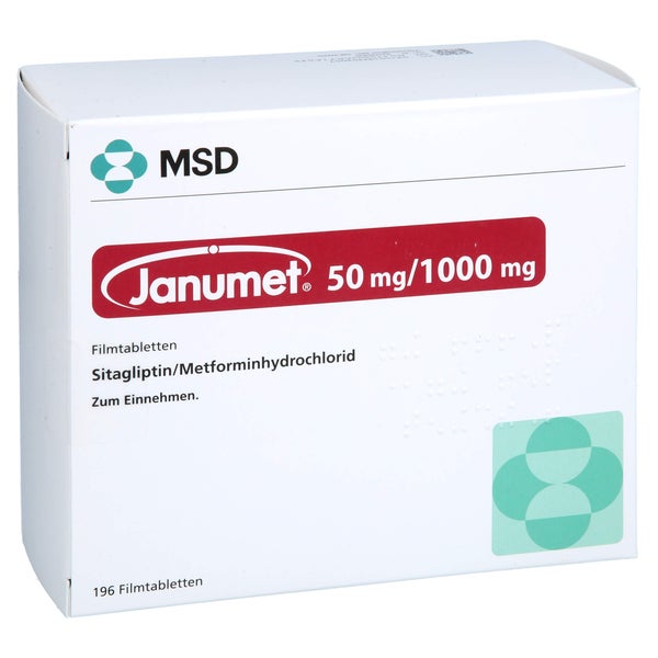 Janumet 50 Mg/1000 Mg Filmtabletten 196 St
