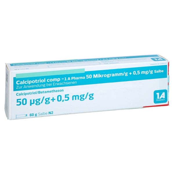 Calcipotriol Comp-1a Pharma 50 µg/g + 0,5mg/g Sal. 60 g
