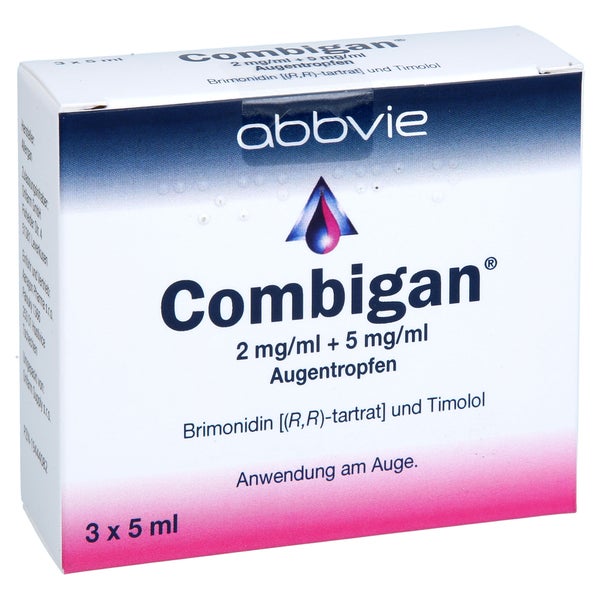 Combigan 2 Mg/ml + 5 Mg/ml Augentropfen 3X5 ml