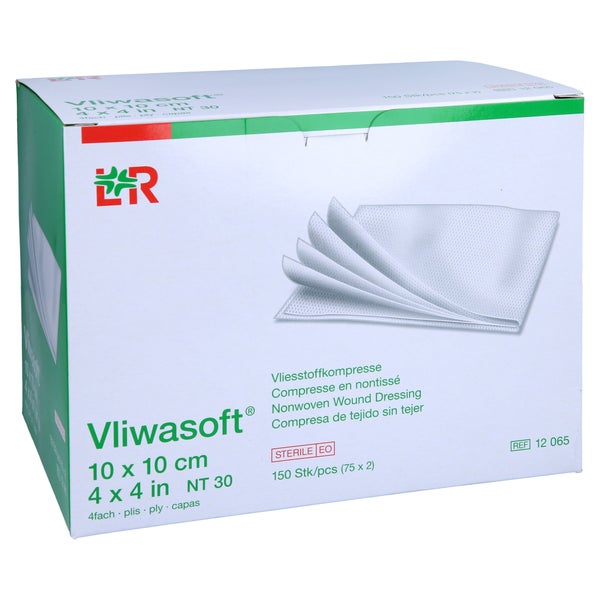 Vliwasoft Vlieskompressen Steril 10x10 Cm 4l. 150 St
