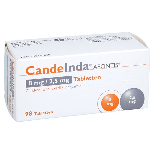 Candeinda Apontis 8 Mg/2,5 Mg Tabletten 98 St