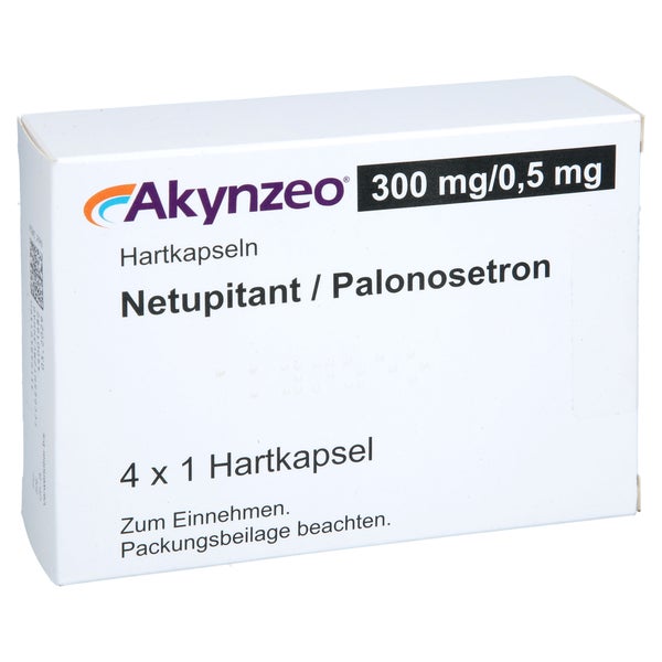 Akynzeo 300 Mg/0,5 Mg Hartkapseln 4 St