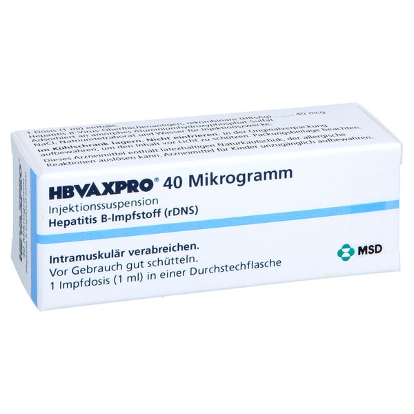 Hbvaxpro 40 µg Inj.-susp.i.e.fläschchen 1 St
