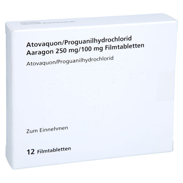 Atovaquon/proguanil-hcl Aaragon 250 Mg/100 Mg Fta 12 St