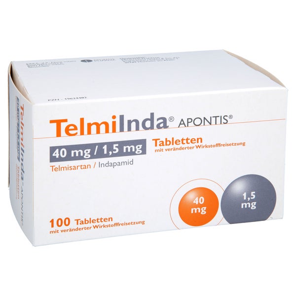 Telmiinda Apontis 40 Mg/1,5 Mg Tab.verä.wfrs. 100 St