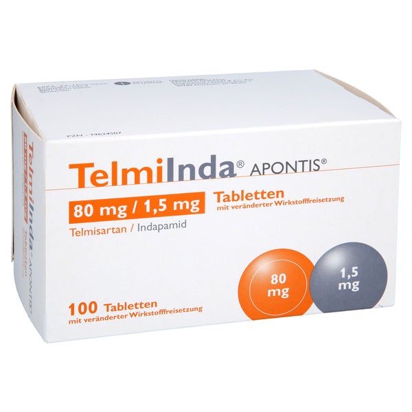 Telmiinda Apontis 80 Mg/1,5 Mg Tab.verä.wfrs. 100 St