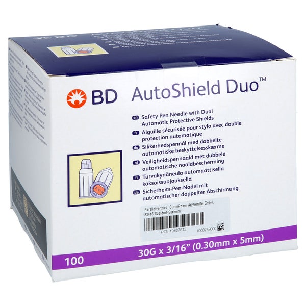 Bd Autoshield Duo Sicherheits-pen-nadeln 5 Mm 100 St