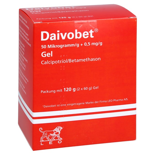Daivobet 50 Mikrogramm/g + 0,5 Mg/g Gel 2X60 g