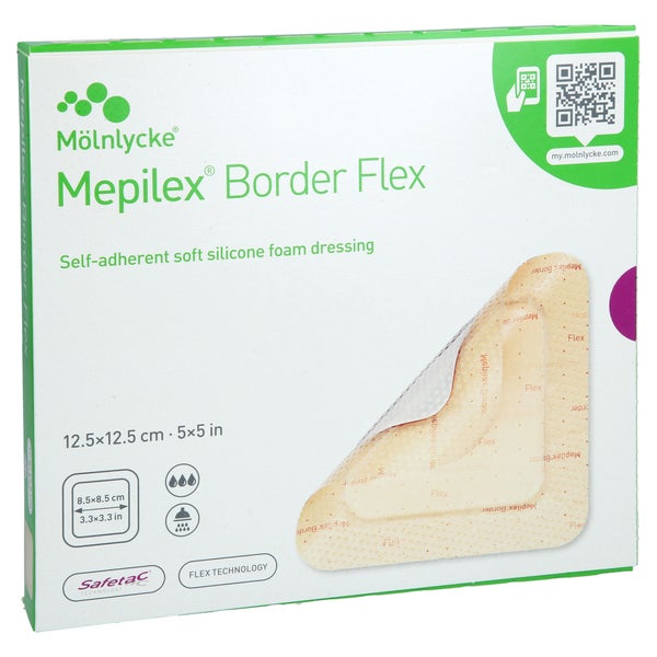 Mepilex Border Flex Schaumverb.haft.12,5x12,5 Cm 5 St