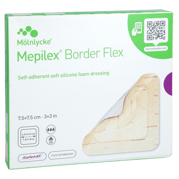 Mepilex Border Flex Schaumverb.haft.7,5x7,5 Cm 5 St