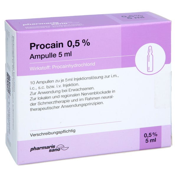 Procain Pharmarissano Ampulle 0,5% 5 Ml Inj.-lsg. 10X5 ml