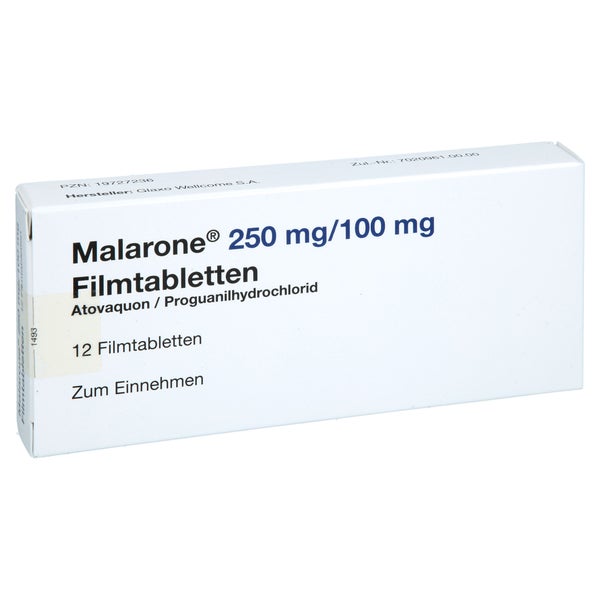 Malarone 250 Mg/100 Mg Filmtabletten 12 St