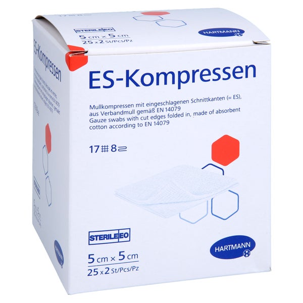 Es-kompressen Steril 5x5 Cm 8fach 25X2 St