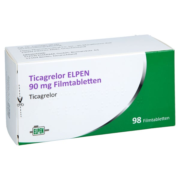 Ticagrelor Elpen 90 Mg Filmtabletten 98 St