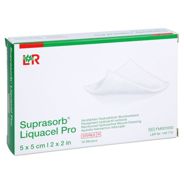 Suprasorb Liquacel Pro 5x5 Cm Kompressen 10 St