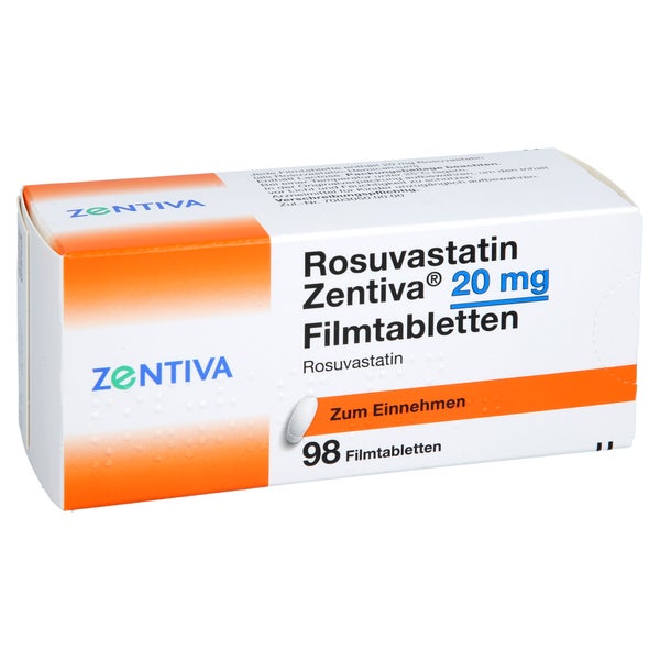 Rosuvastatin Zentiva 20 Mg Filmtabletten 98 St