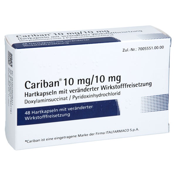 Cariban 10 Mg/10 Mg Hartk.m.veränd.wirkst.-frs. 48 St