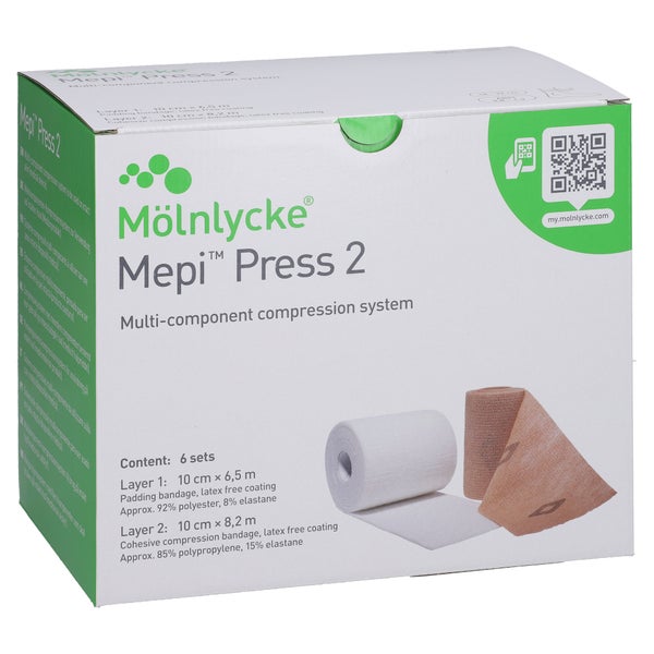 Mepi Press 2 Lite Komp.sys.10cm Knöchelumf.18-32cm 6 St