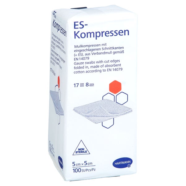 Es-kompressen Unsteril 5x5 Cm 8fach 100 St