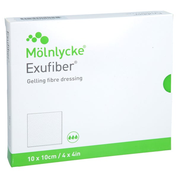 Exufiber 10x10 Cm Gel-faserverband 10 St