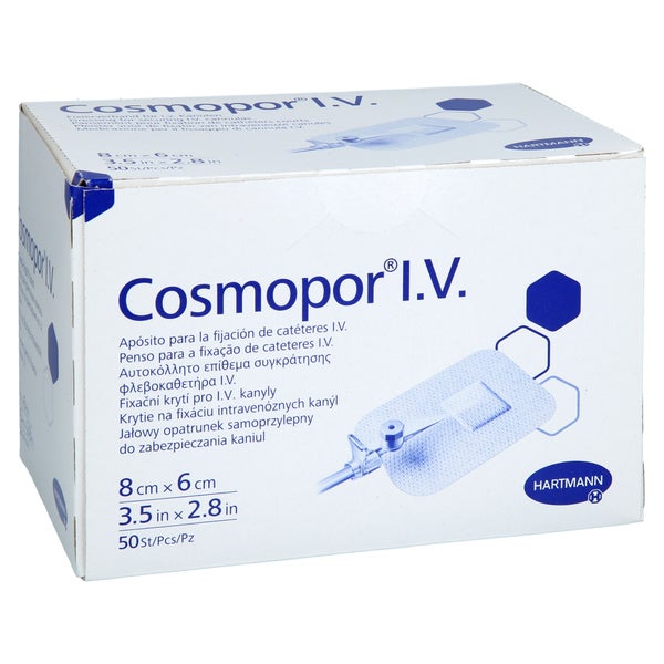 Cosmopor I.v. Kanülenfixierverband 6x8 Cm 50 St
