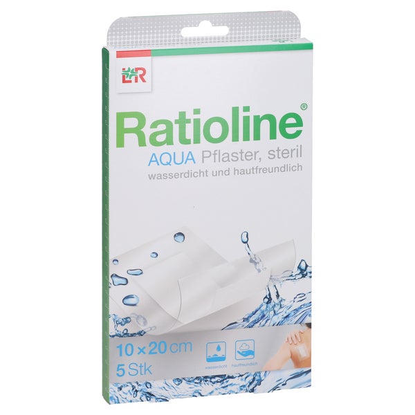Ratioline Aqua Pflaster 10x20 Cm Steril Transp. 5 St