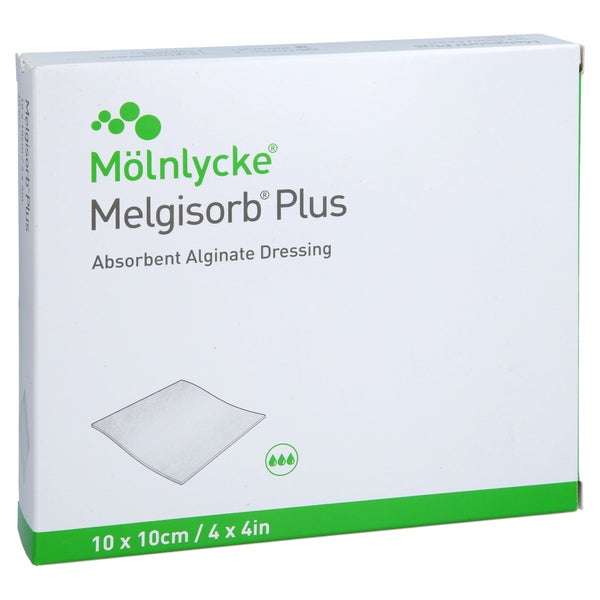 Melgisorb Plus Alginat Verband 10x10 Cm Steril 10 St