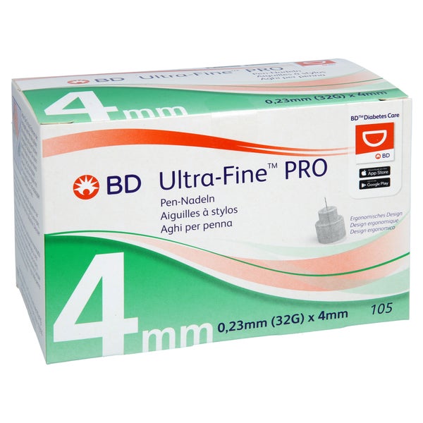 Bd Ultra-fine Pro Pen-nadeln 4 Mm 32 G 0,23 Mm 14 St