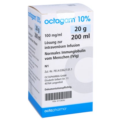 OCTAGAM 10% 20 g IgG Lösung z.intravenös.Infusion 200 ml mit E-Rezept ...