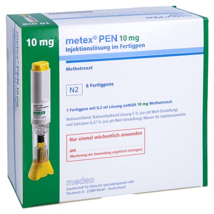 METEX PEN 10 mg (50mg/ml) Inj.-Lsg.i.e.Fertigpen 6 St mit E-Rezept ...