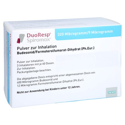 DUORESP Spiromax 320µg/9 µg/Dosis 3x60ED Inh.-Plv. 3 St mit E-Rezept ...
