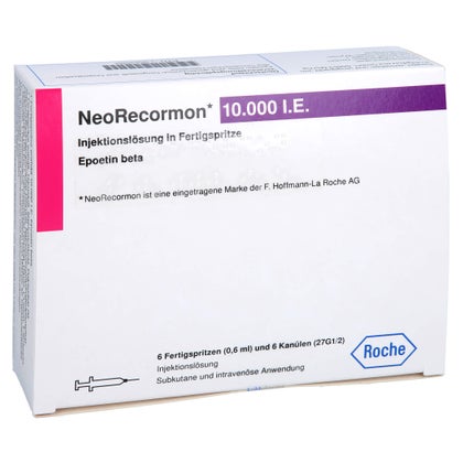 Neomecomrone Injection NEORECORMON 10.000 I.E. Injekt.-Lsg.i.e.Fertigspr. 6 St mit E-Rezept ...