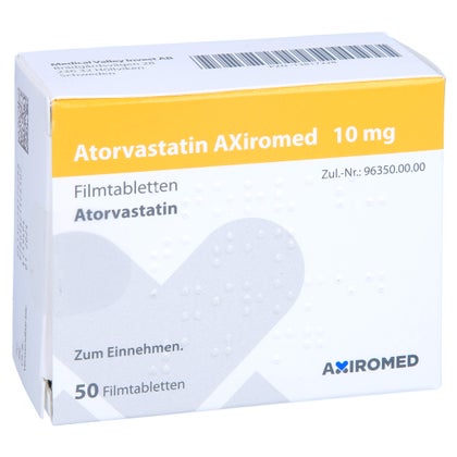 ATORVASTATIN AXiromed 10 mg Filmtabletten 50 St mit E-Rezept kaufen ...