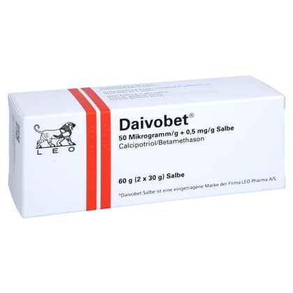 Daivobet 50 Mikrogramm/g + 0,5 mg/g Salb 60 g mit E-Rezept kaufen ...