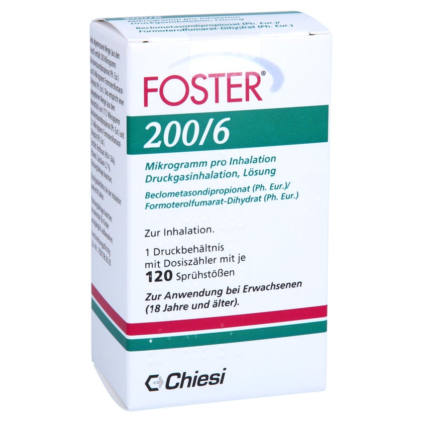 Foster 200/6 µg 120 Hub Dosieraerosol 1 St mit E-Rezept kaufen | DocMorris