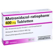 METRONIDAZOL-ratiopharm 400 mg Tabletten 20 St