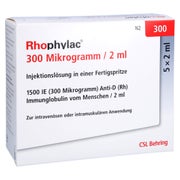 RHOPHYLAC 300 µg/2 ml Injektionslsg.in Fertigspr. 5X2 ml