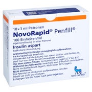 NOVORAPID Penfill 100 E/ml Inj.-Lsg.i.e.Patrone 10X3 ml