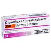 CIPROFLOXACIN-ratiopharm 250 mg Filmtabletten 10 St