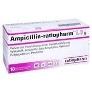 AMPICILLIN-ratiopharm 1,0 g Plv.z.Her.e.Inj.-Lsg. 10 St