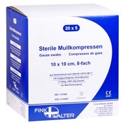 Mullkompressen 10x10 cm steril 8fach 20X5 St