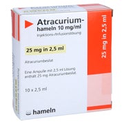ATRACURIUM-hameln 10 mg/ml Injektionslösung Amp. 10X2,5 ml