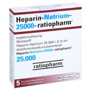 HEPARIN-NATRIUM-25.000-ratiopharm Inj.-L.Dsfl. 5X5,0 ml