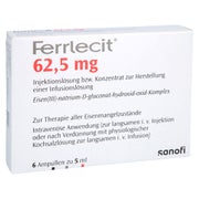 Ferrlecit 62,5 mg Inj.Lsg.bzw.Konz.Her.I 6X5 ml
