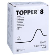 Produktabbildung: Topper 8 Kompr.7,5x7,5 cm steril 50X2 St