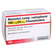 ATENOLOL comp.-ratiopharm 100 mg/25 mg Filmtabl. 100 St